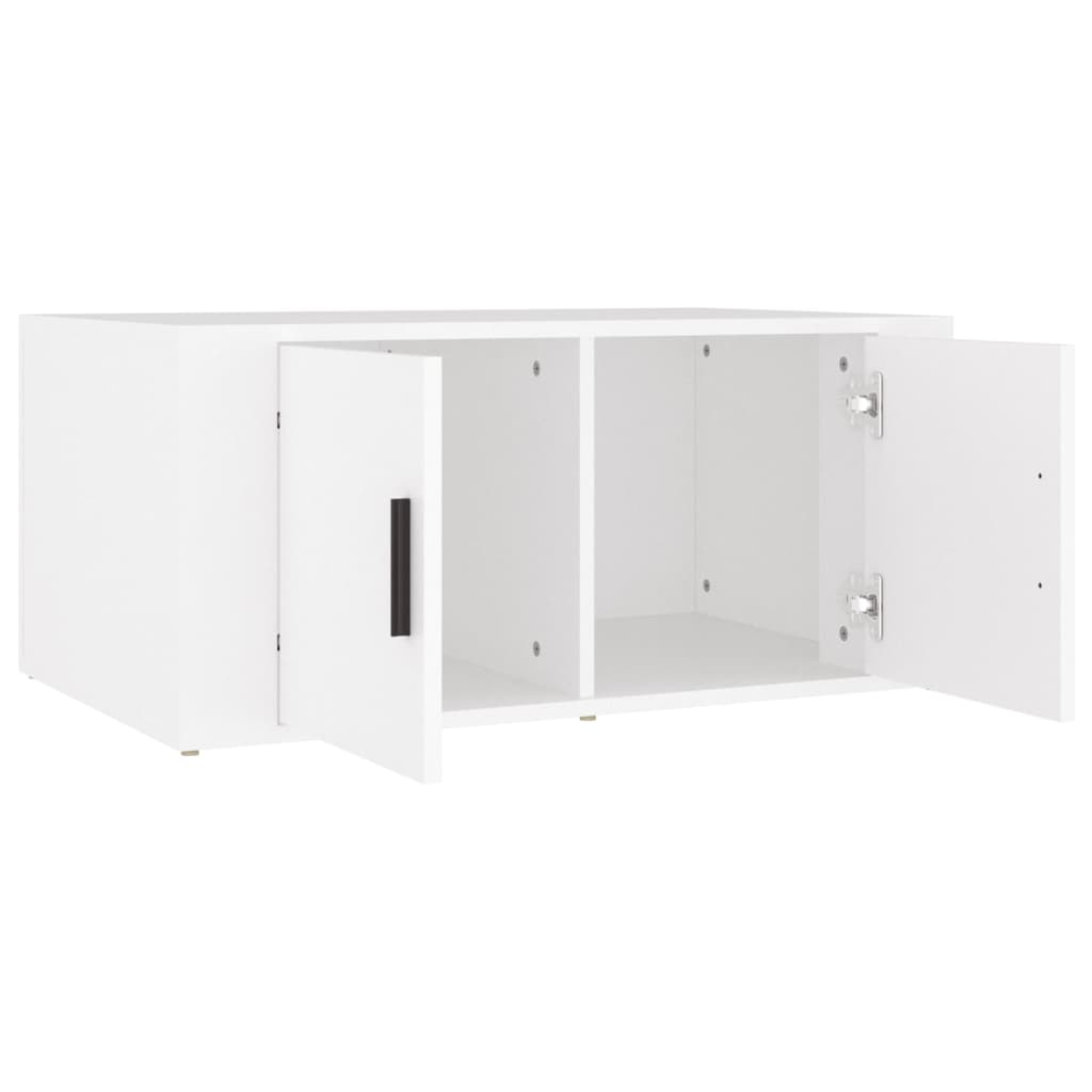 Table basse Blanc 80x50x36 cm Bois d’ingénierie - Tables basses