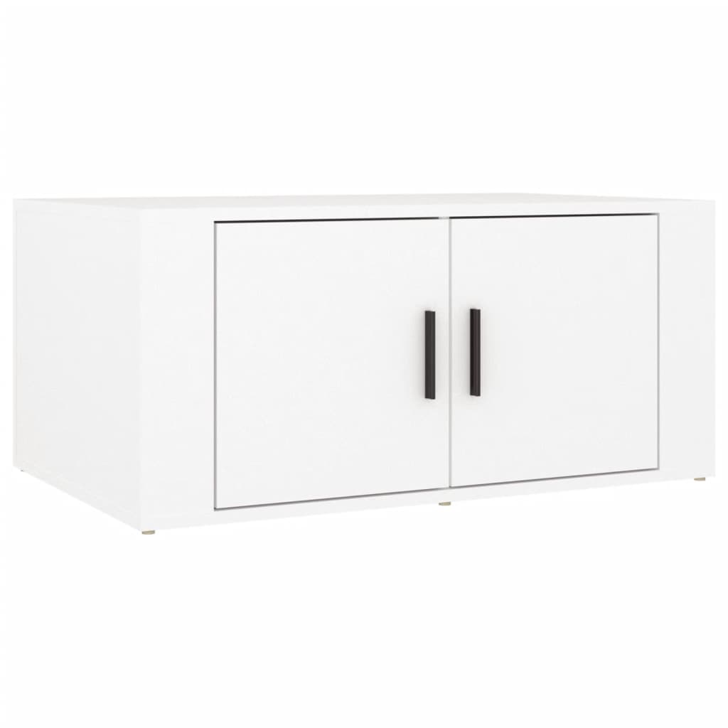 Table basse Blanc 80x50x36 cm Bois d’ingénierie - Tables basses