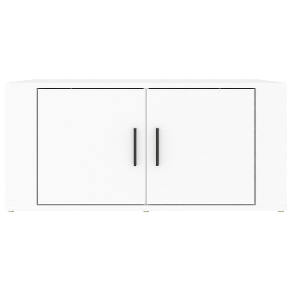 Table basse Blanc 80x50x36 cm Bois d’ingénierie - Tables basses