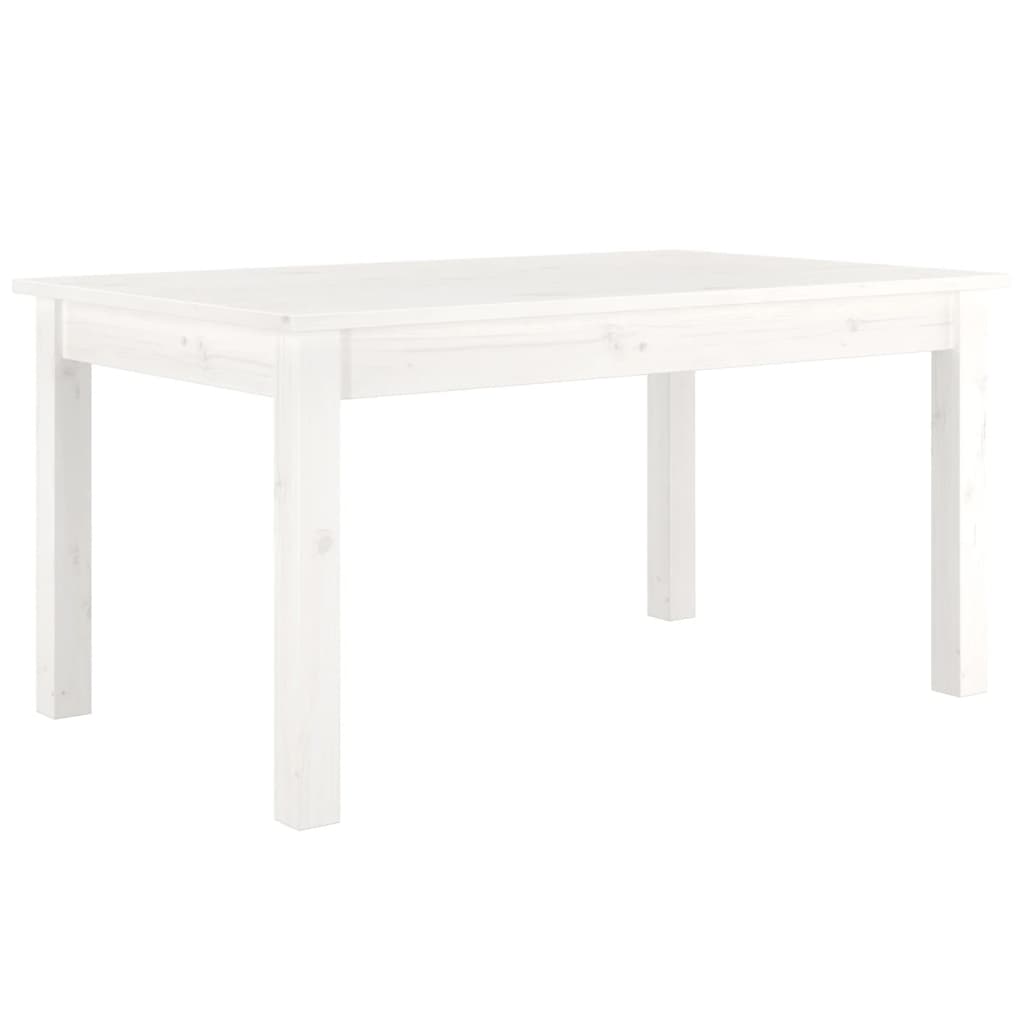 Table basse Blanc 80x50x40 cm Bois massif de pin - Tables basses
