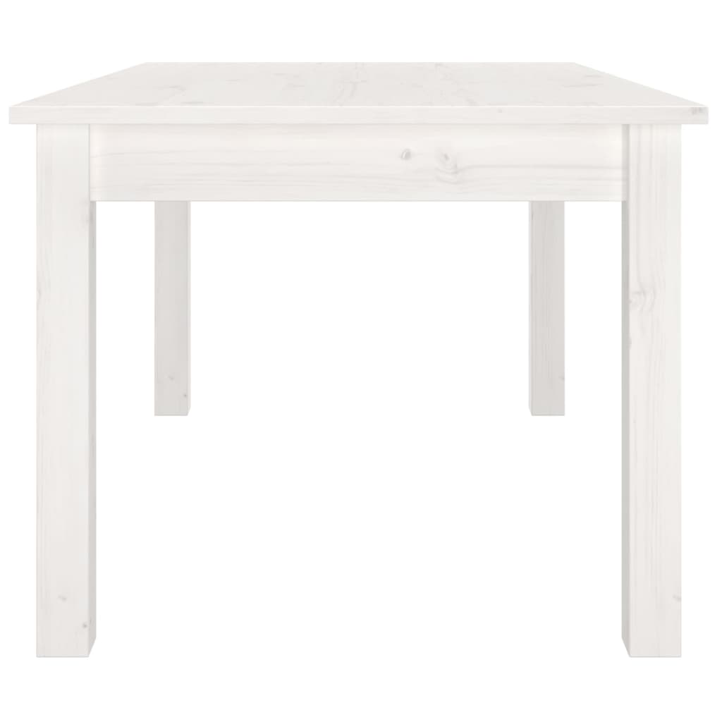 Table basse Blanc 80x50x40 cm Bois massif de pin - Tables basses