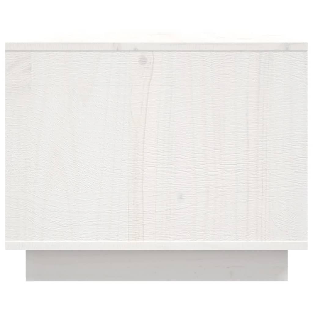 Table basse Blanc 80x50x40 cm Bois massif de pin - Tables basses