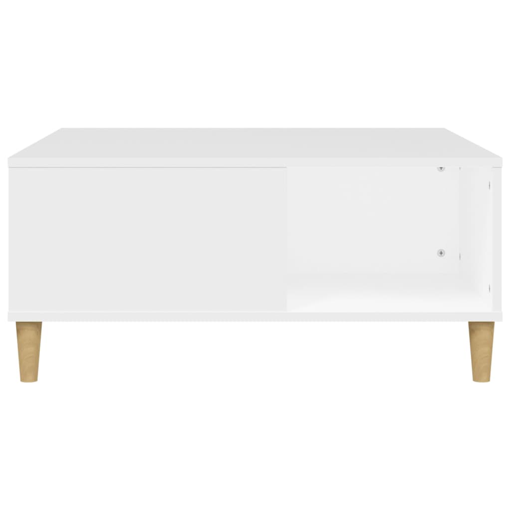 Table basse blanc 80x80x36,5 cm bois d’ingénierie - Tables basses
