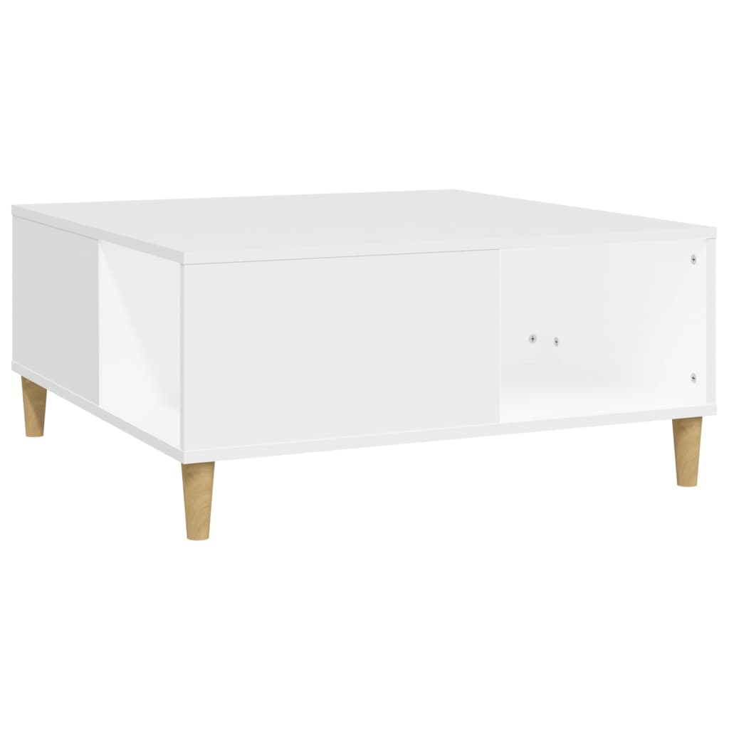 Table basse blanc 80x80x36,5 cm bois d’ingénierie - Tables basses