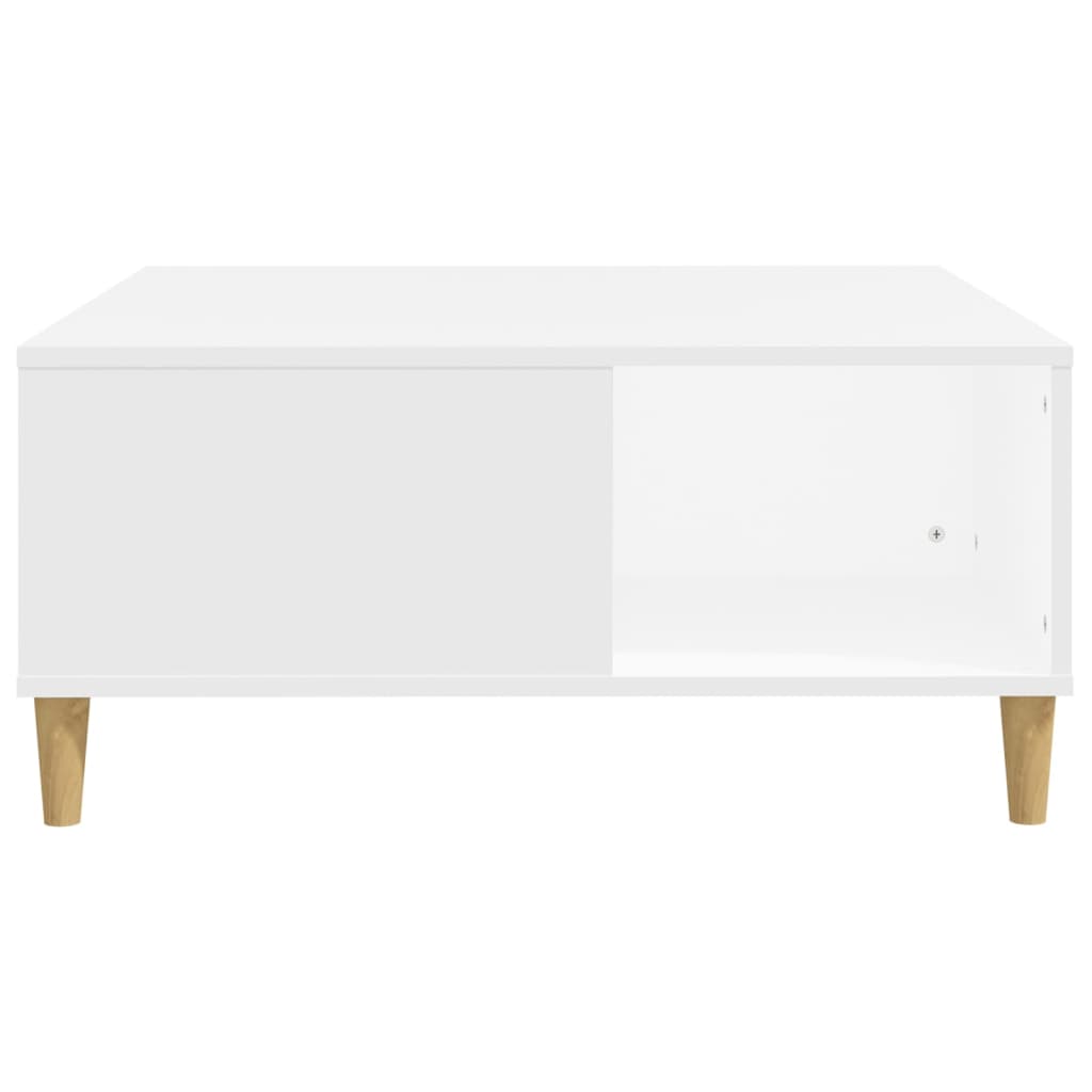 Table basse blanc 80x80x36,5 cm bois d’ingénierie - Tables basses