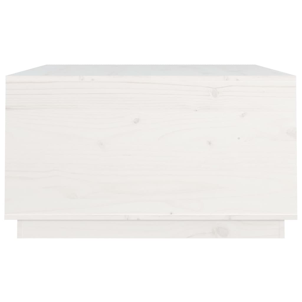Table basse Blanc 80x80x45 cm Bois massif de pin - Tables basses