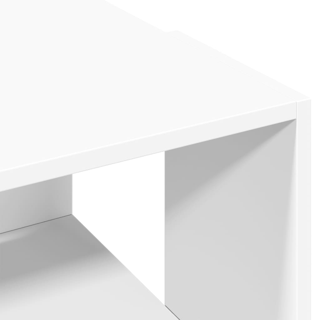 Table basse blanc 89,5x48x30 cm bois d’ingénierie - Tables basses