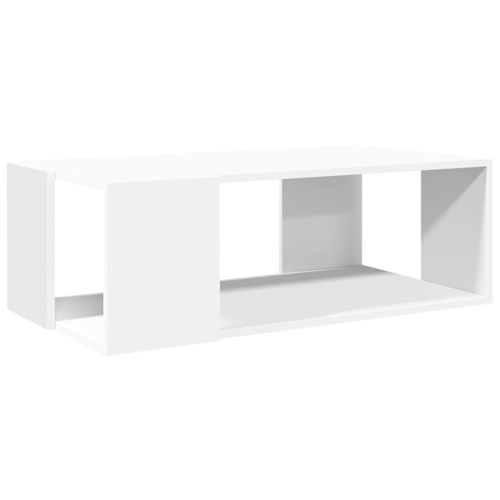 Table basse blanc 89,5x48x30 cm bois d’ingénierie - Tables basses