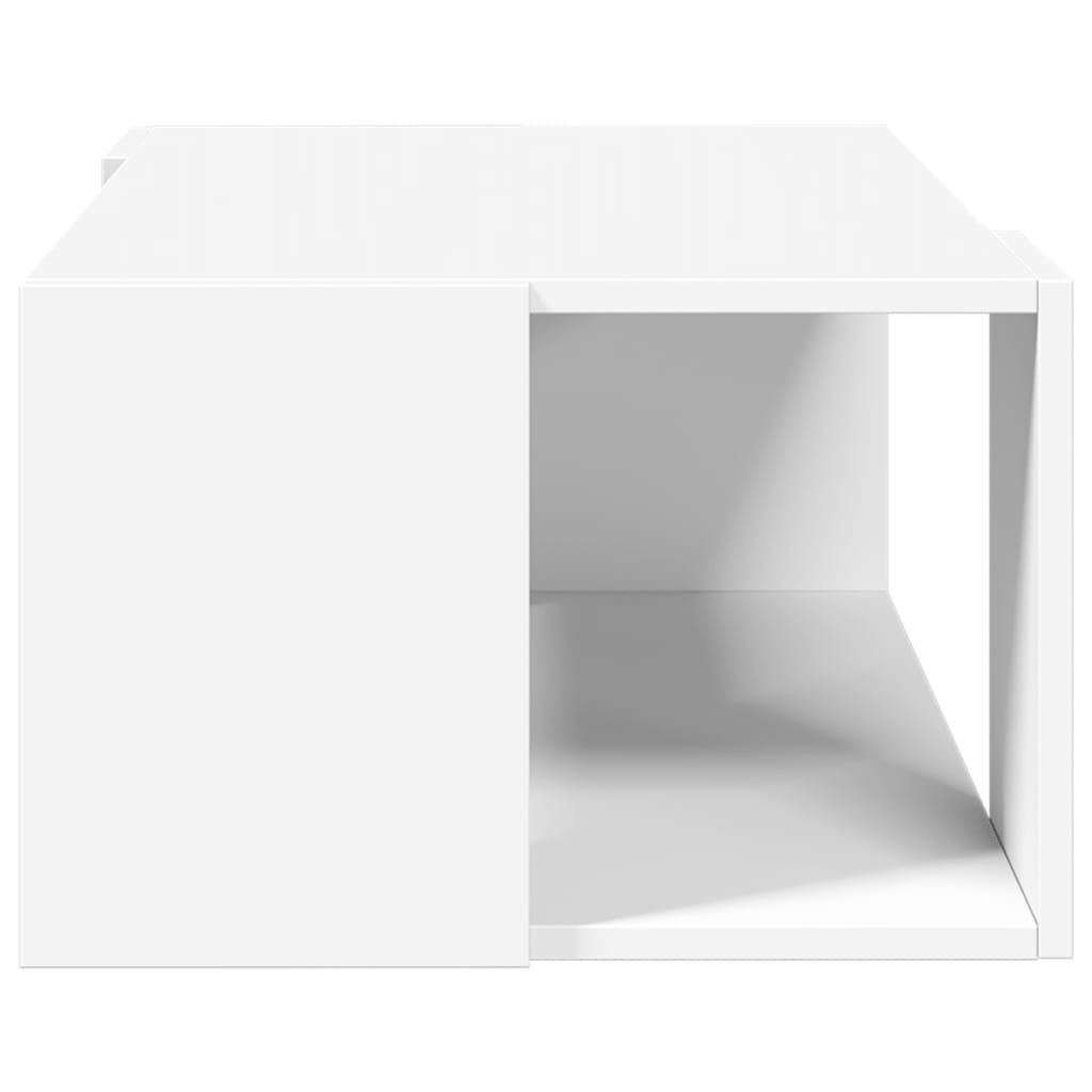 Table basse blanc 89,5x48x30 cm bois d’ingénierie - Tables basses
