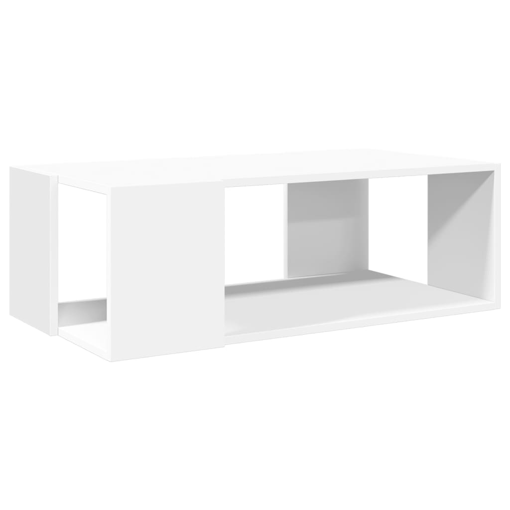 Table basse blanc 89,5x48x30 cm bois d’ingénierie - Tables basses