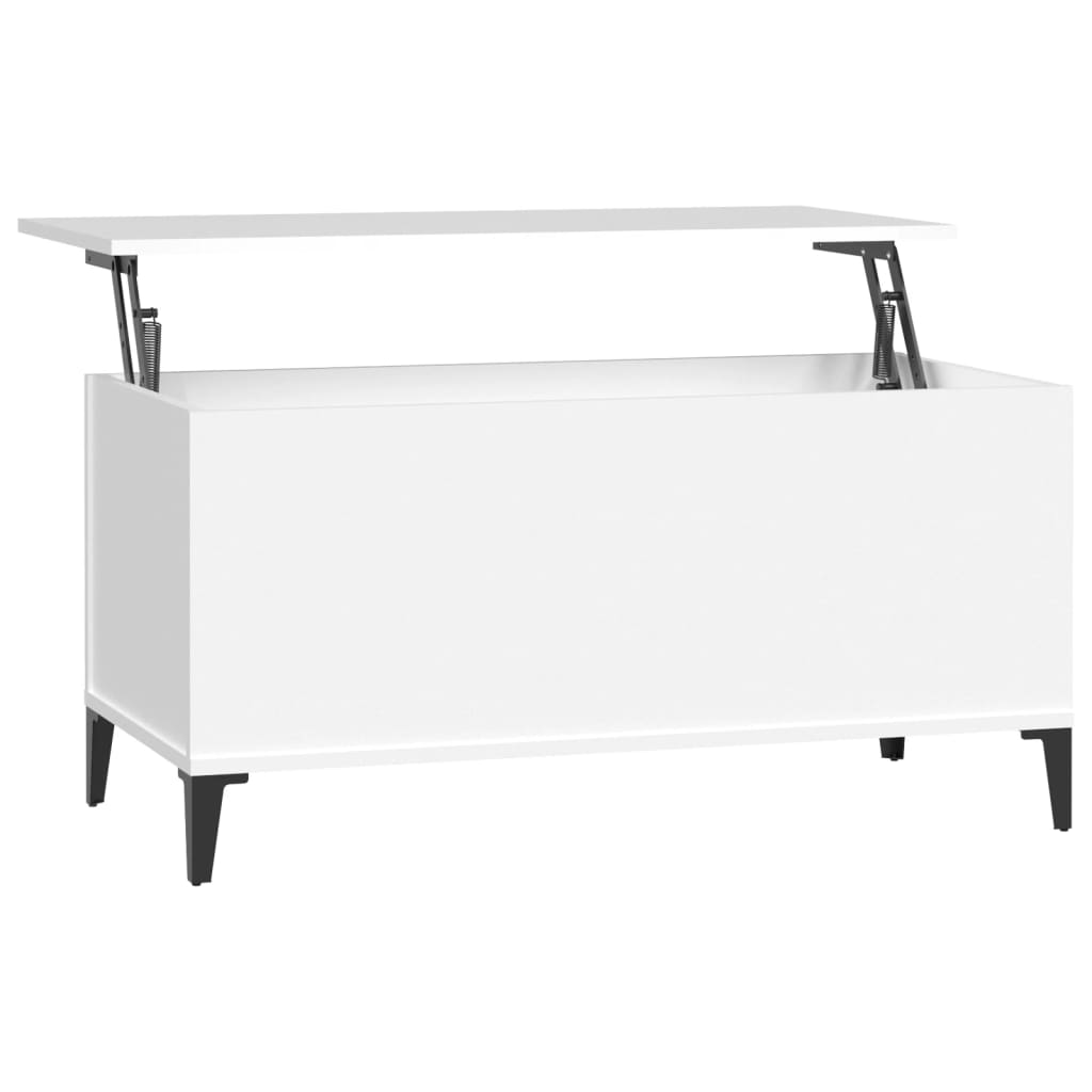 Table basse Blanc 90x44,5x45 cm Bois d’ingénierie - Tables basses