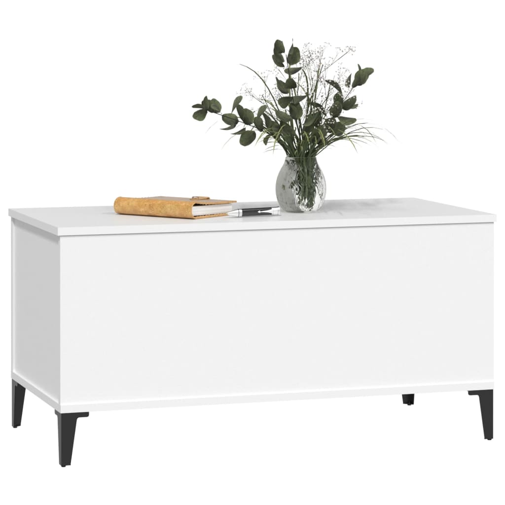 Table basse Blanc 90x44,5x45 cm Bois d’ingénierie - Tables basses