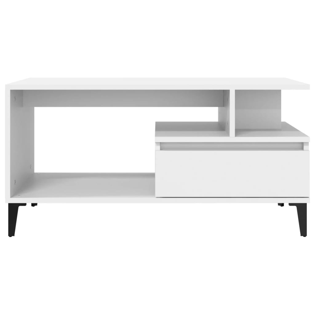 Table basse Blanc 90x49x45 cm Bois d’ingénierie - Tables basses