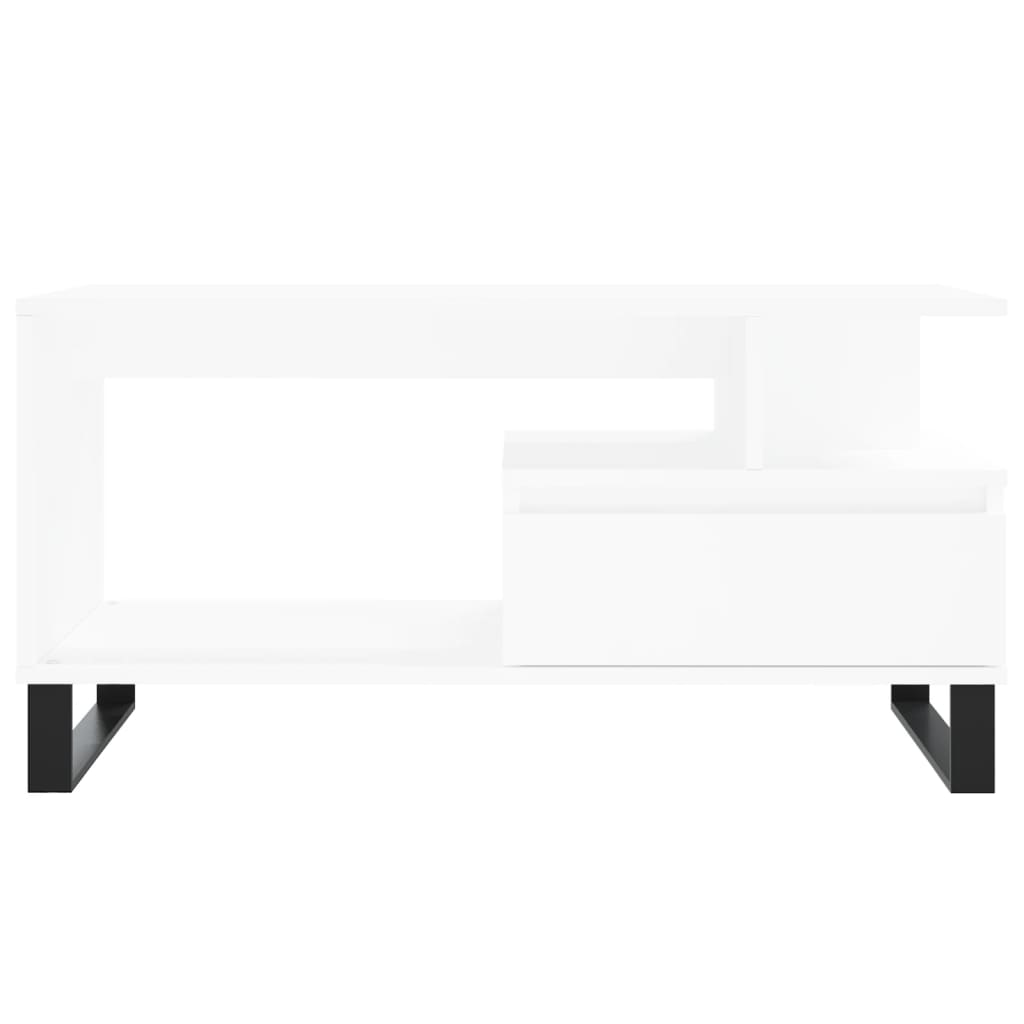 Table basse Blanc 90x49x45 cm Bois d’ingénierie - Tables basses