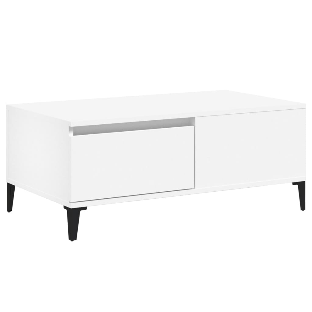 Table basse Blanc 90x50x36,5 cm Bois d’ingénierie - Tables basses