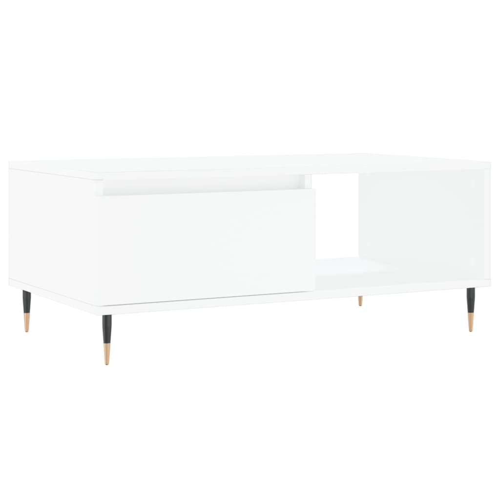 Table basse Blanc 90x50x36,5 cm Bois d’ingénierie - Tables basses
