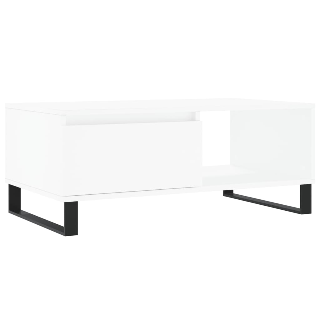Table basse Blanc 90x50x36,5 cm Bois d’ingénierie - Tables basses
