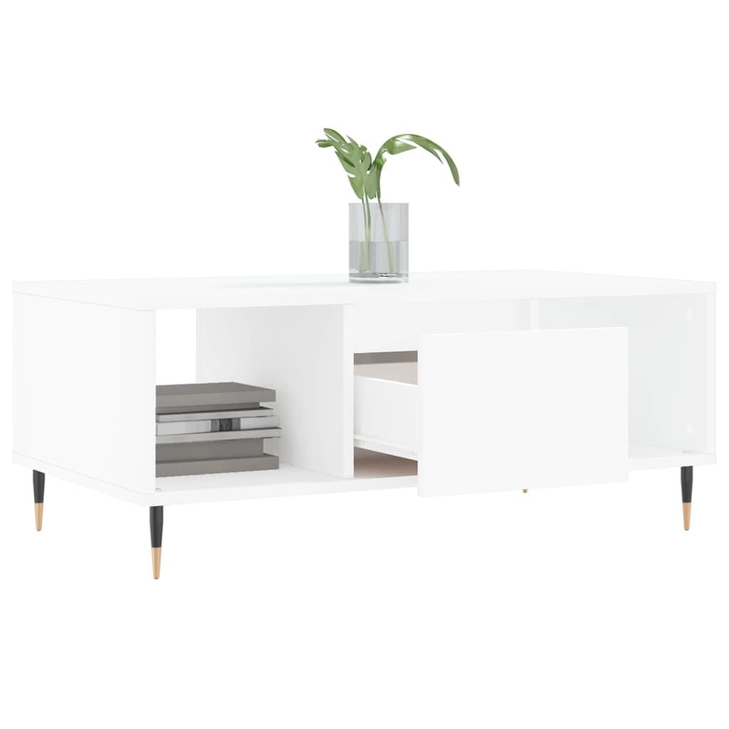 Table basse Blanc 90x50x36,5 cm Bois d’ingénierie - Tables basses