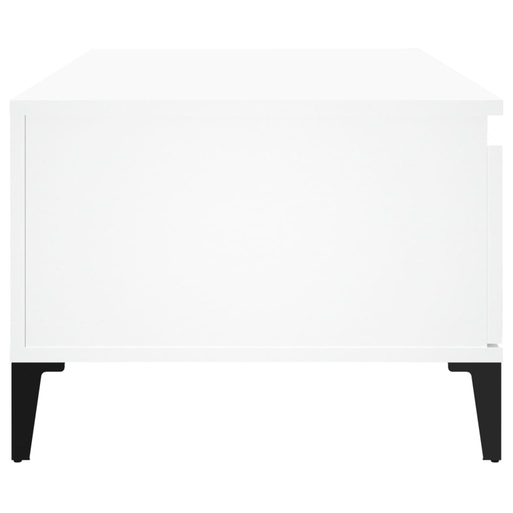 Table basse Blanc 90x50x36,5 cm Bois d’ingénierie - Tables basses