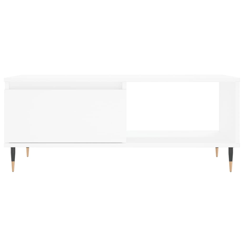 Table basse Blanc 90x50x36,5 cm Bois d’ingénierie - Tables basses