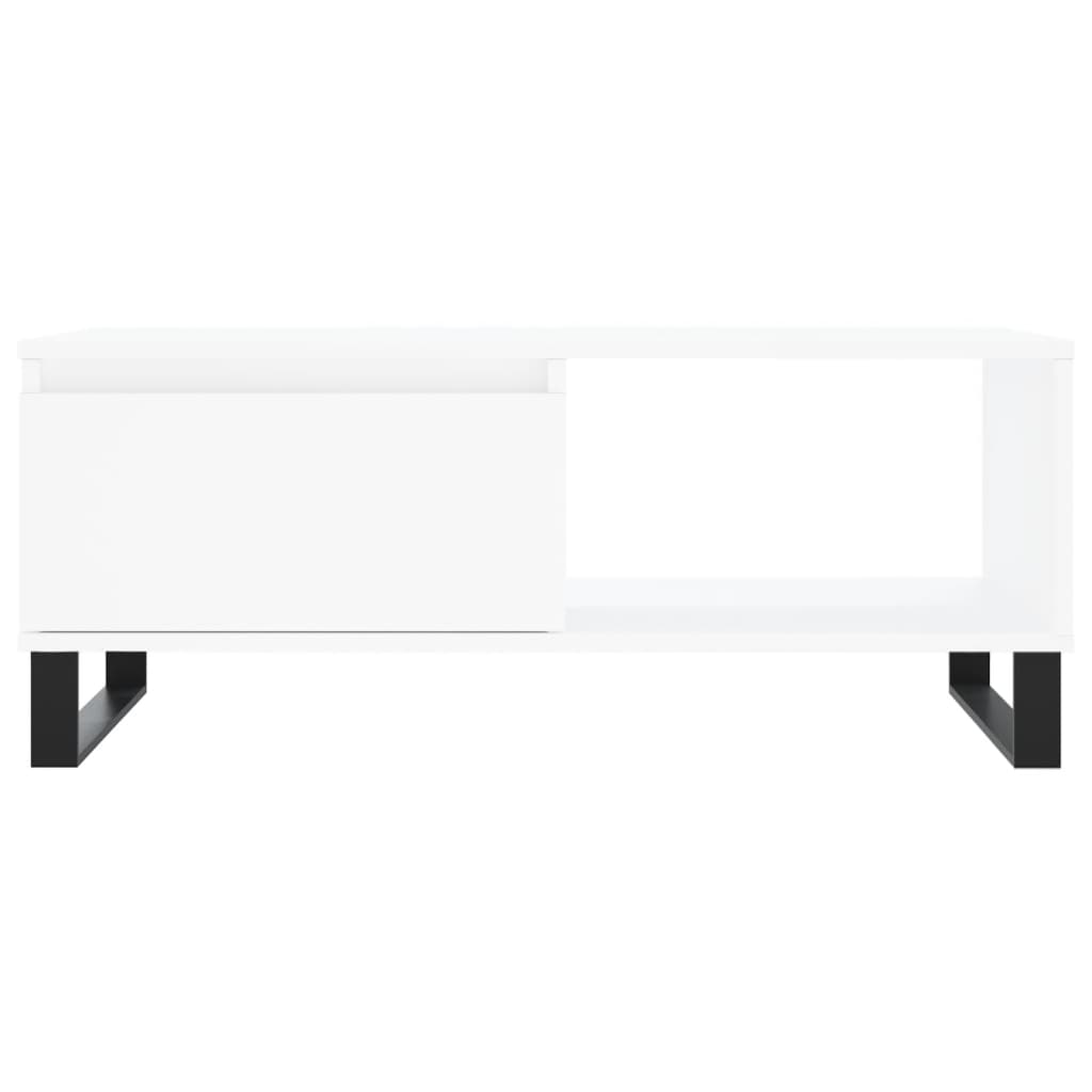 Table basse Blanc 90x50x36,5 cm Bois d’ingénierie - Tables basses