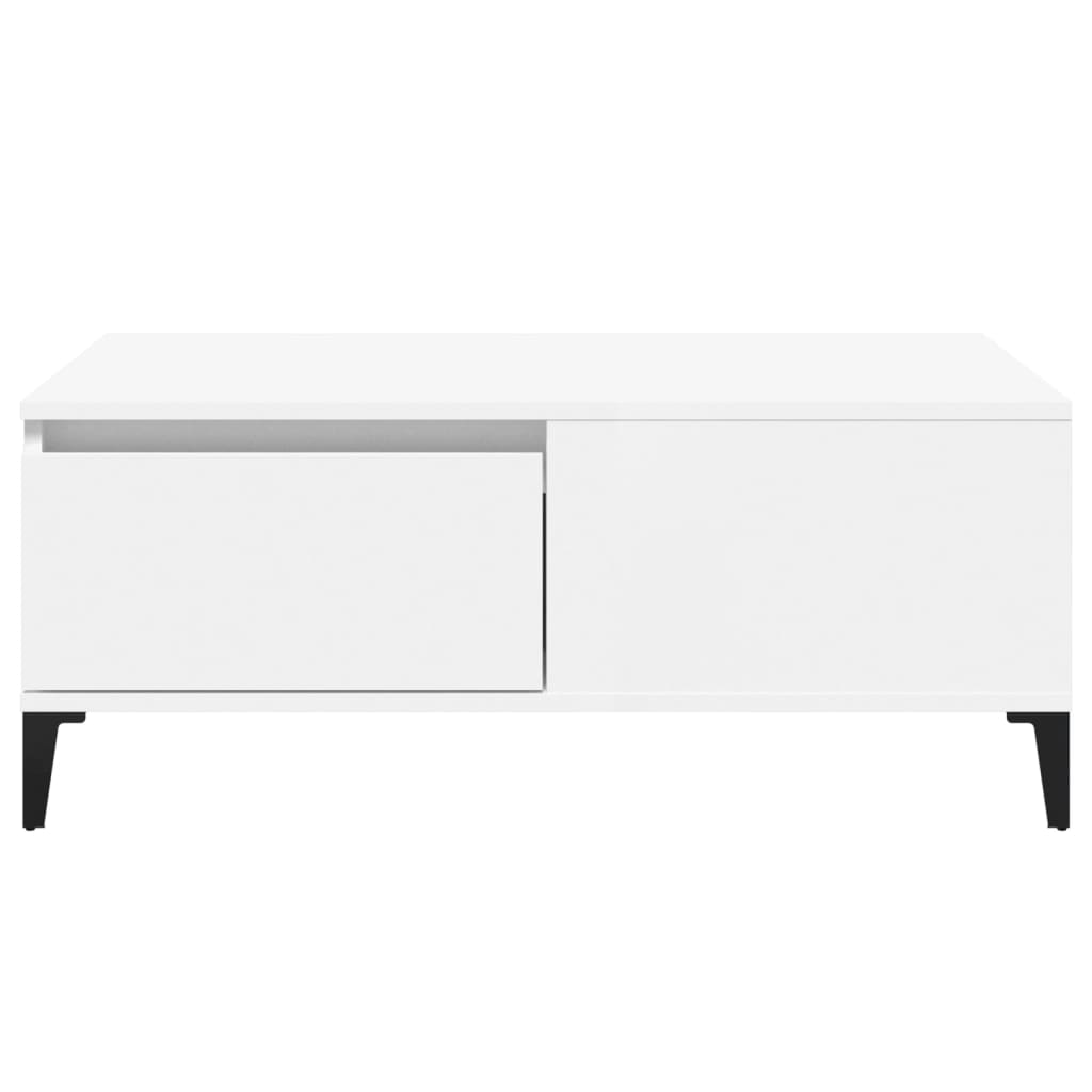 Table basse Blanc 90x50x36,5 cm Bois d’ingénierie - Tables basses