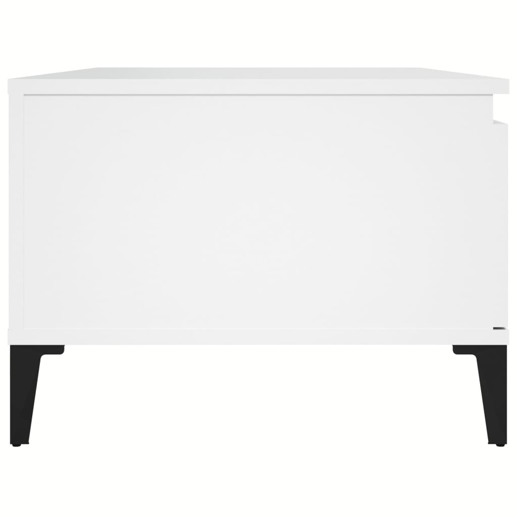 Table basse Blanc 90x50x36,5 cm Bois d’ingénierie - Tables basses