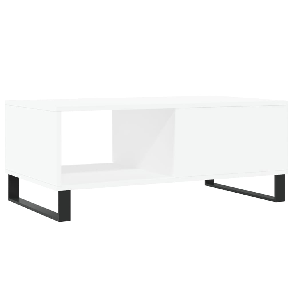 Table basse Blanc 90x50x36,5 cm Bois d’ingénierie - Tables basses