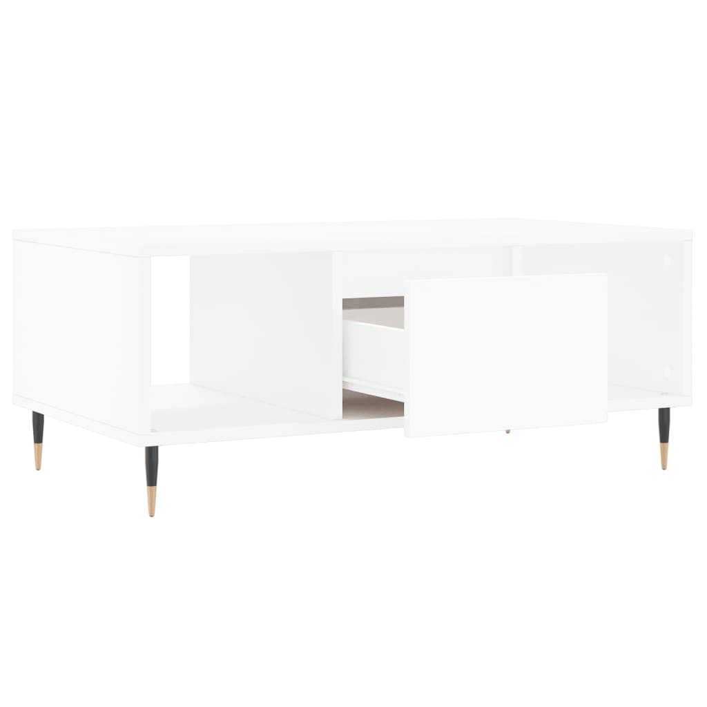 Table basse Blanc 90x50x36,5 cm Bois d’ingénierie - Tables basses