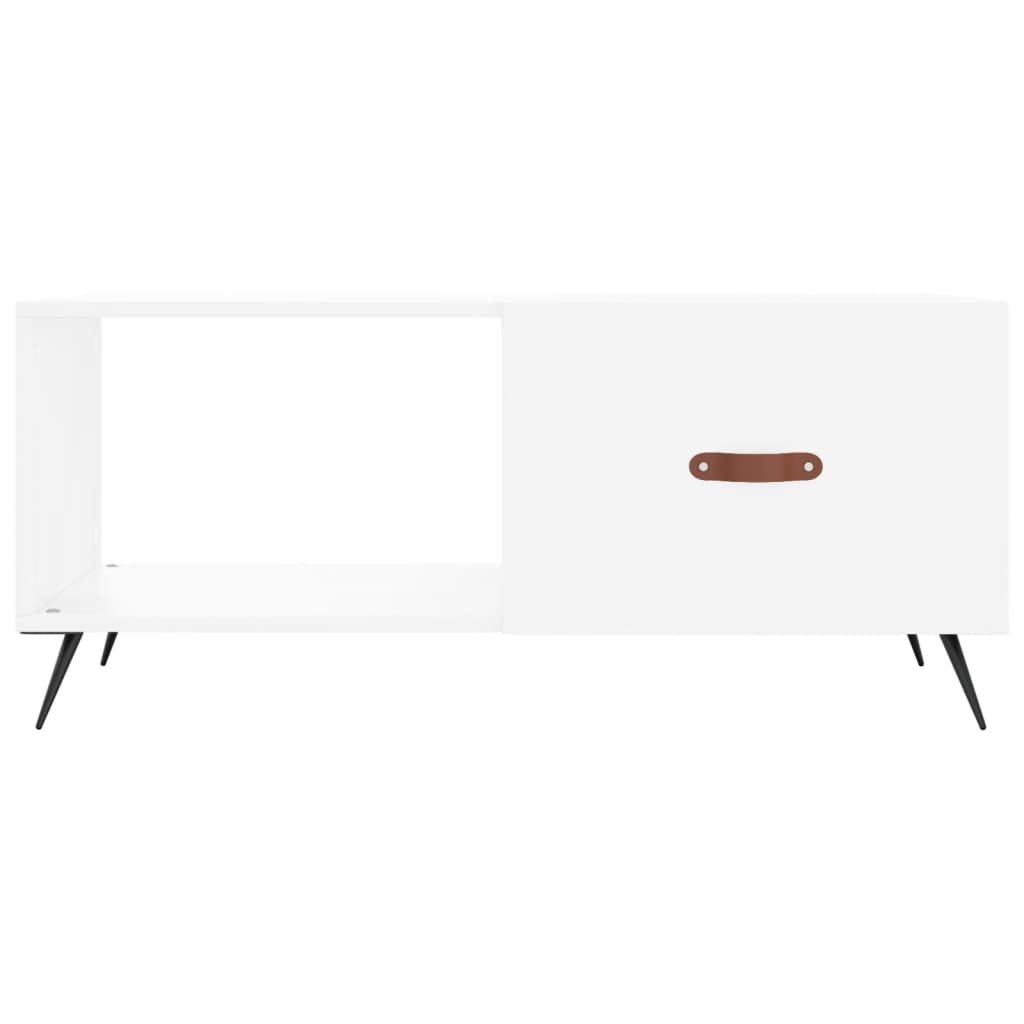 Table basse blanc 90x50x40 cm bois d’ingénierie - Tables basses