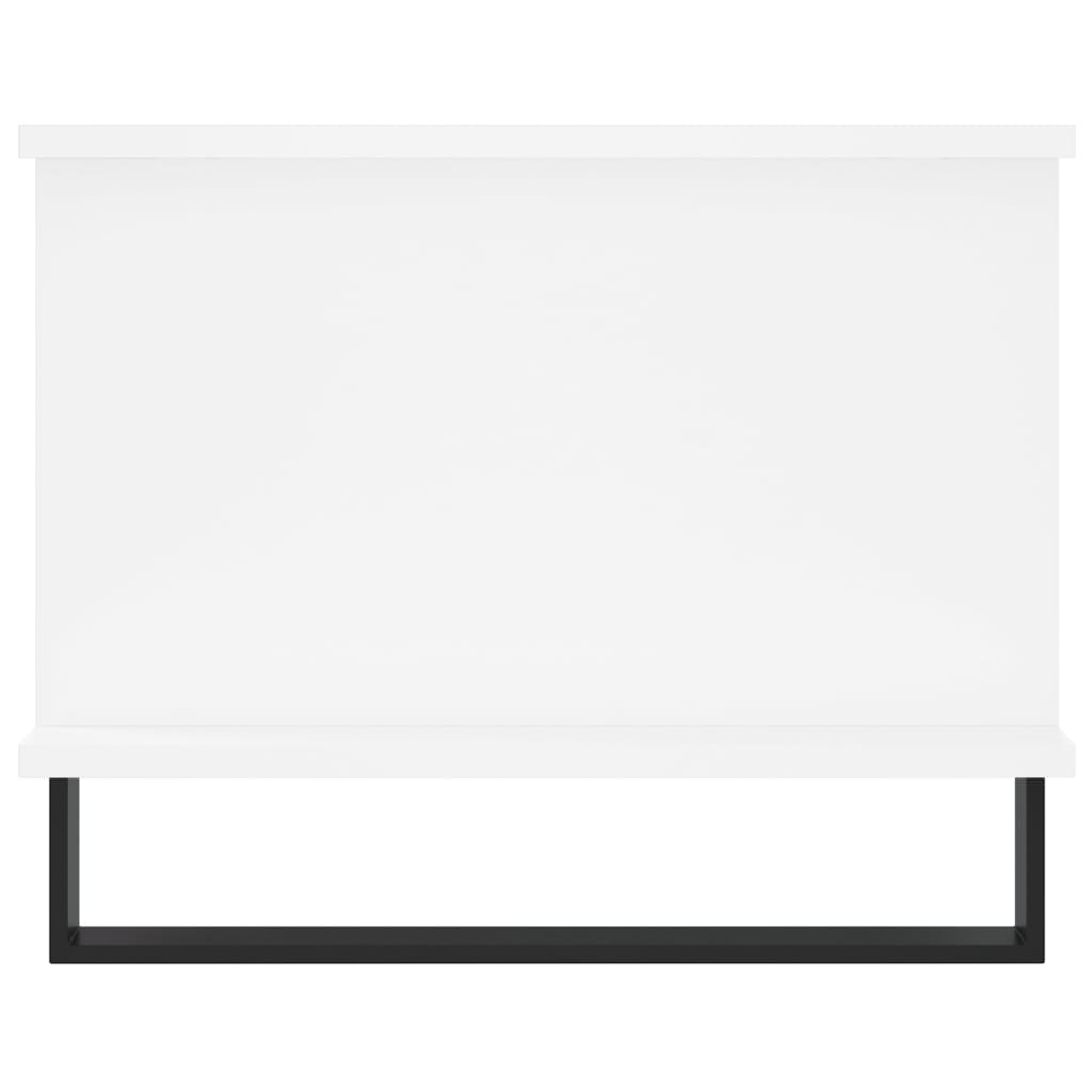 Table basse blanc 90x50x40 cm bois d’ingénierie - Tables basses