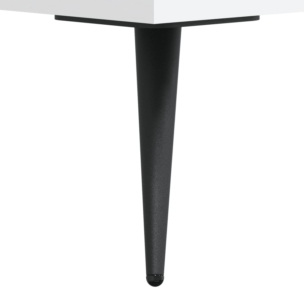 Table basse blanc 90x50x40 cm bois d’ingénierie - Tables basses