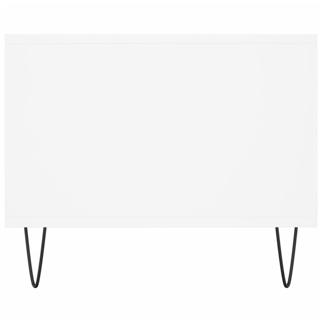 Table basse blanc 90x50x40 cm bois d’ingénierie - Tables basses