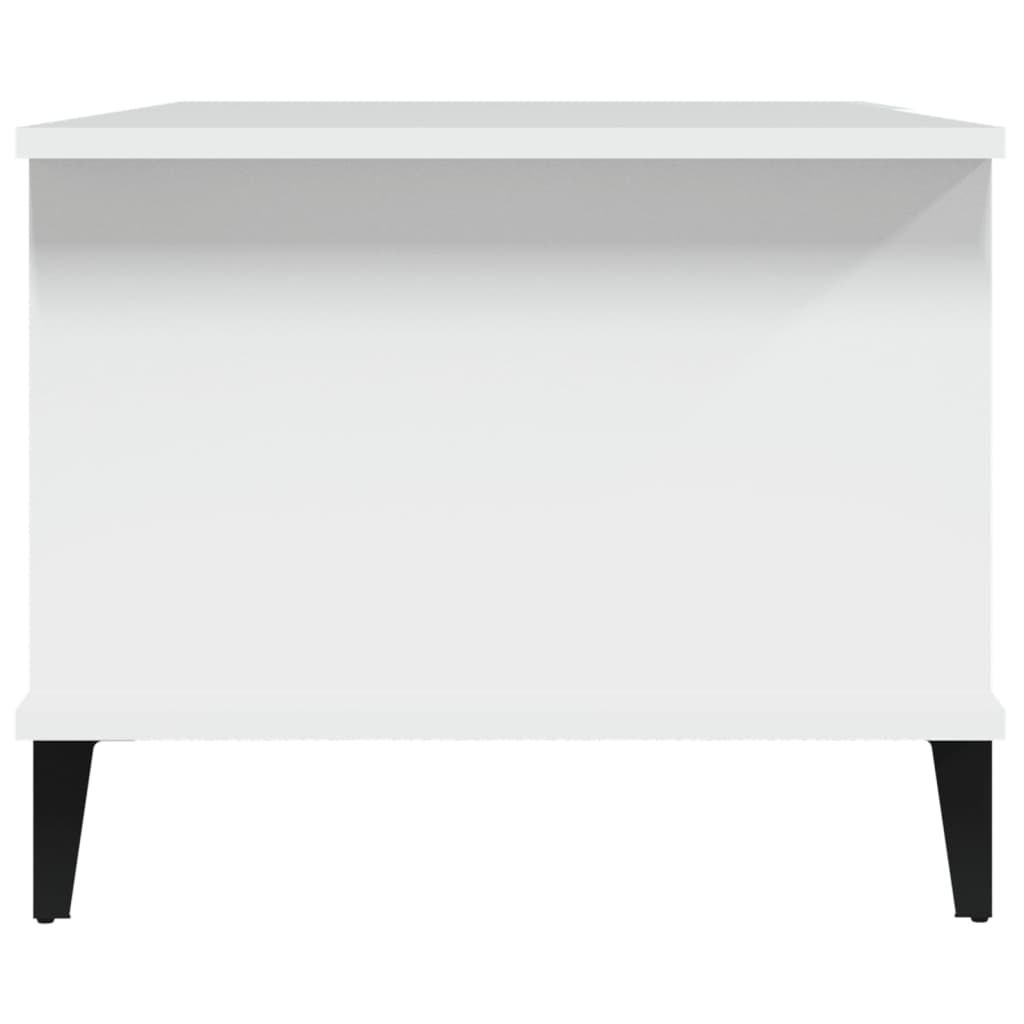 Table basse Blanc 90x50x40 cm Bois d’ingénierie - Tables basses