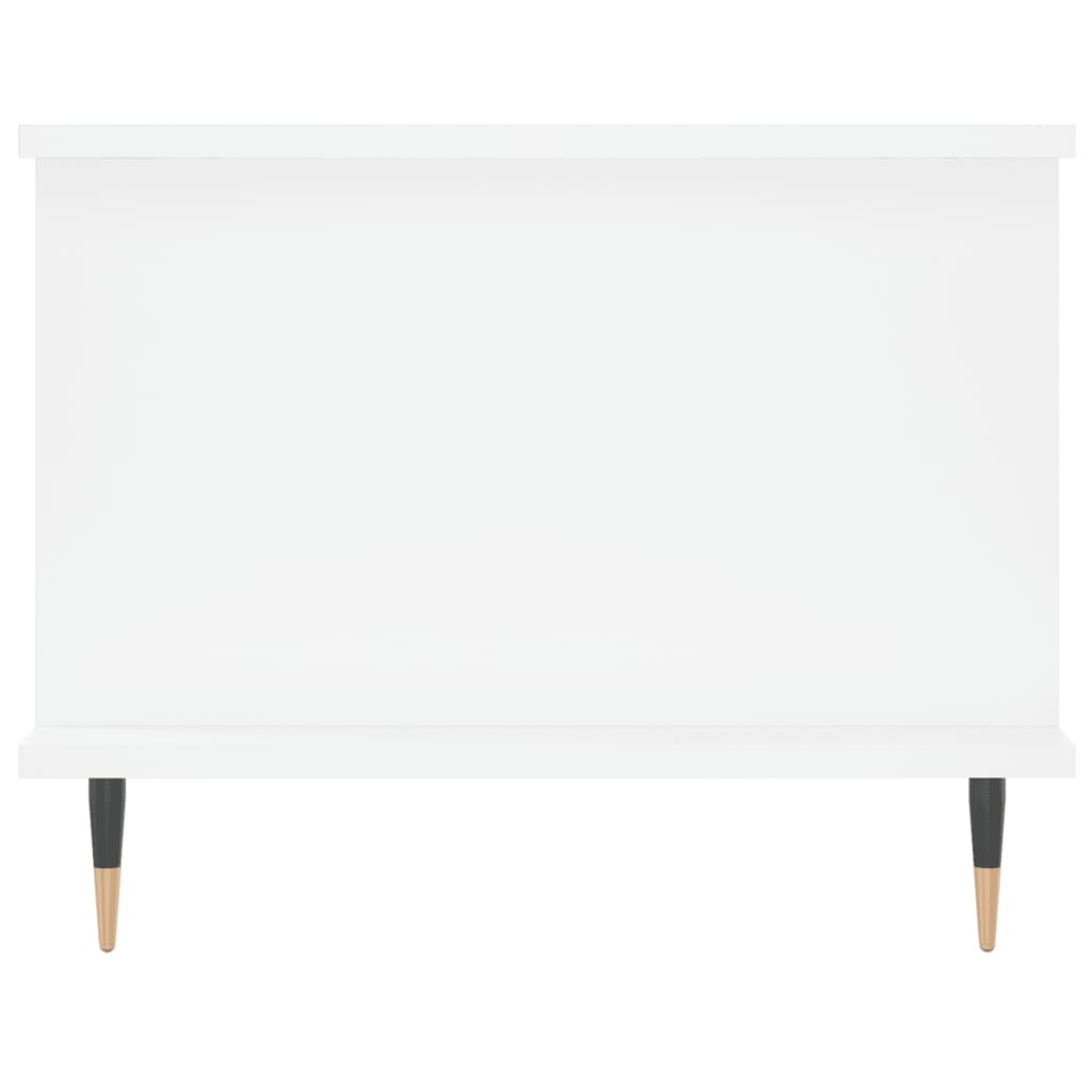 Table basse blanc 90x50x40 cm bois d’ingénierie - Tables basses