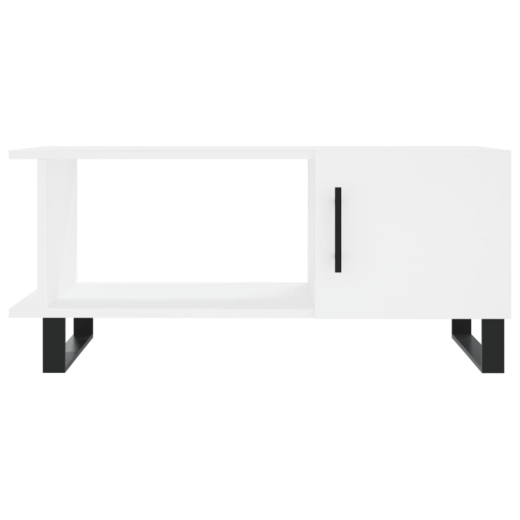 Table basse blanc 90x50x40 cm bois d’ingénierie - Tables basses