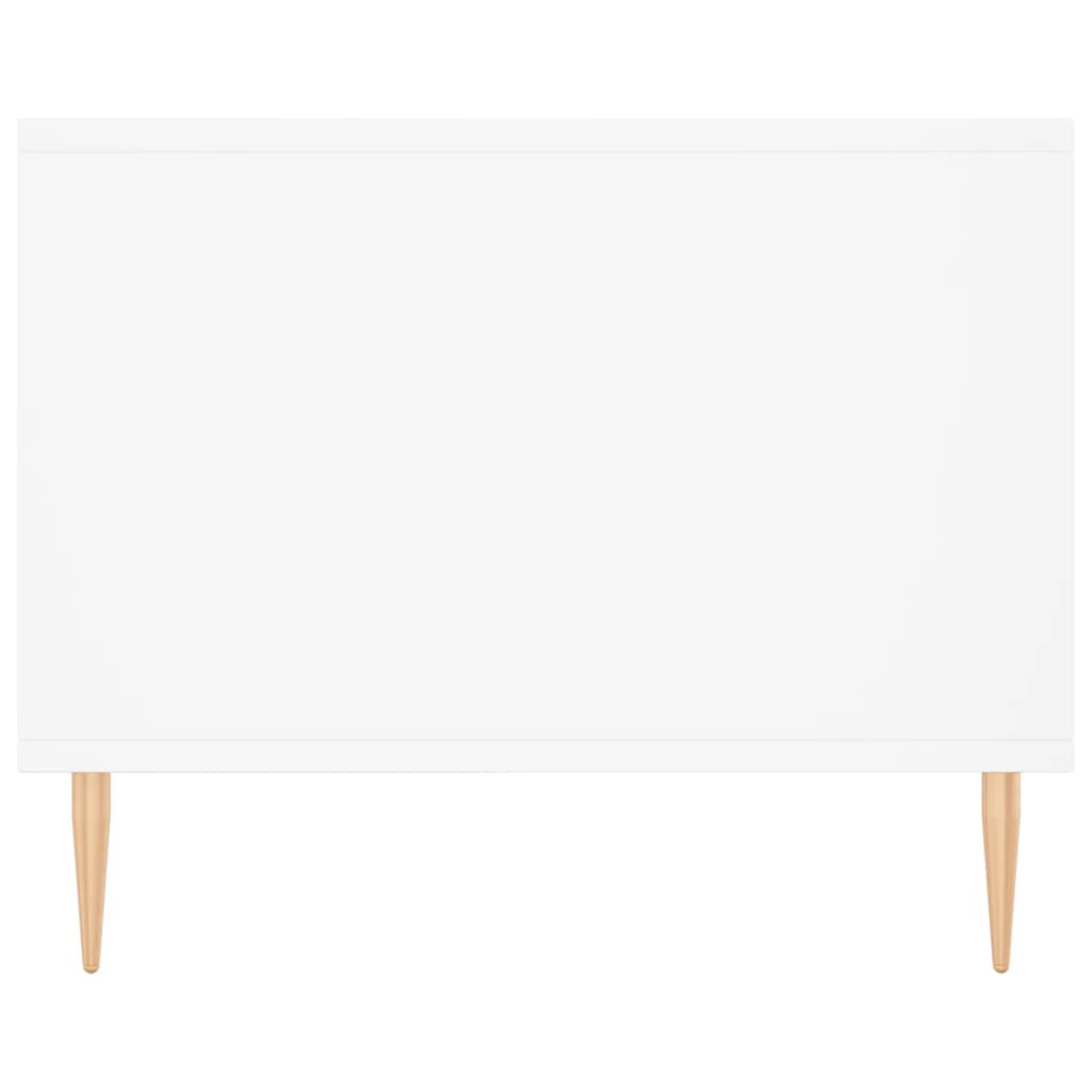 Table basse blanc 90x50x40 cm bois d’ingénierie - Tables basses