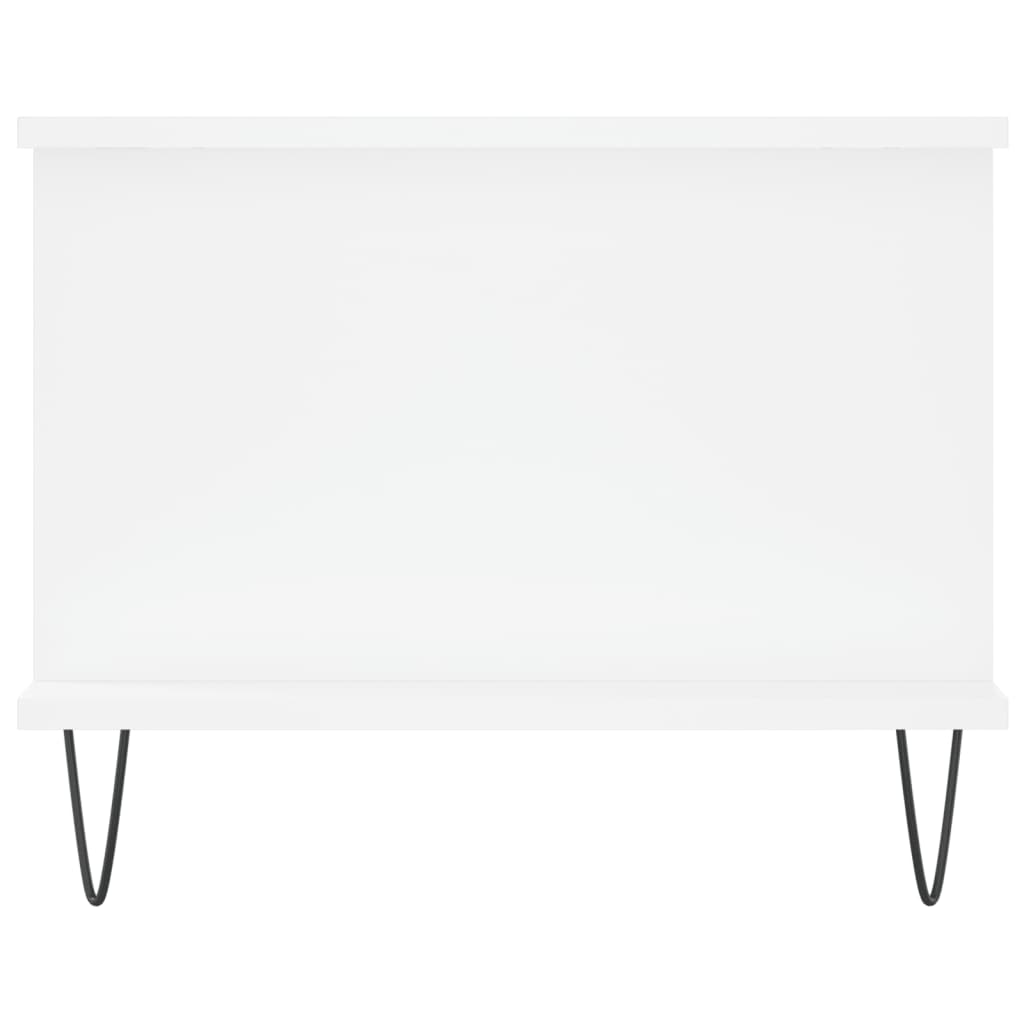 Table basse blanc 90x50x40 cm bois d’ingénierie - Tables basses