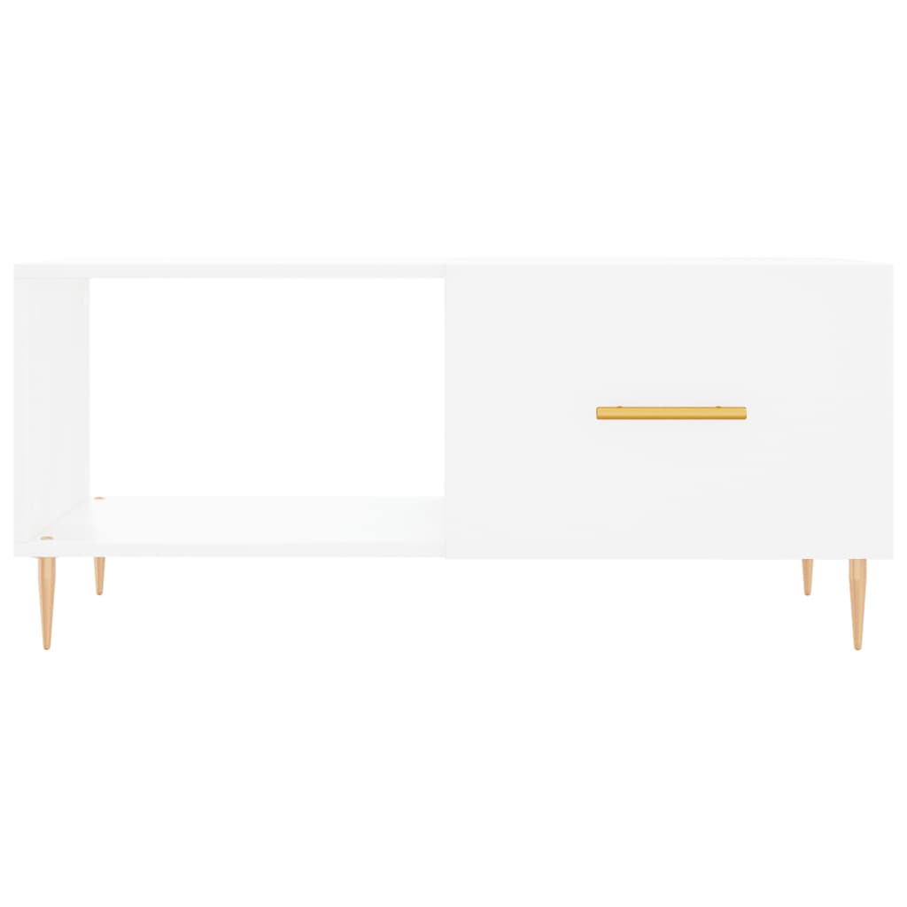 Table basse blanc 90x50x40 cm bois d’ingénierie - Tables basses