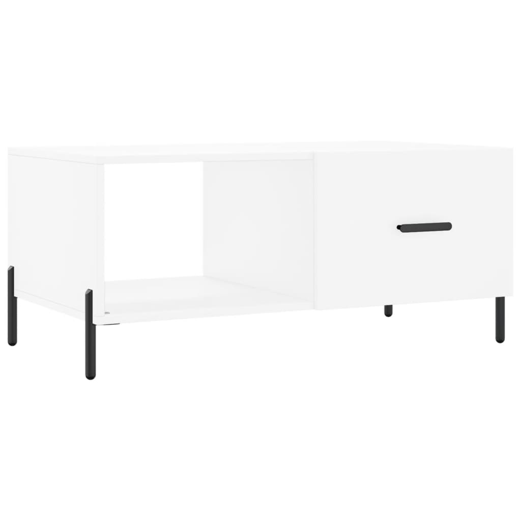 Table basse blanc 90x50x40 cm bois d’ingénierie - Tables basses