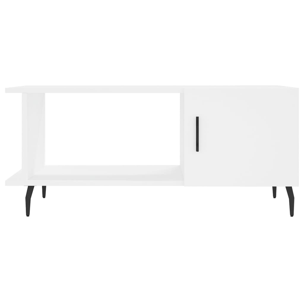 Table basse blanc 90x50x40 cm bois d’ingénierie - Tables basses
