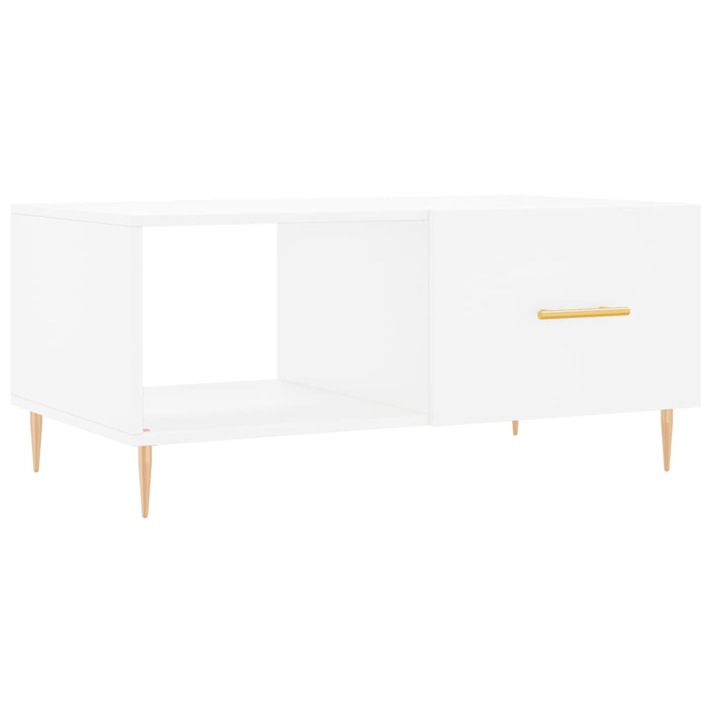 Table basse blanc 90x50x40 cm bois d’ingénierie - Tables basses