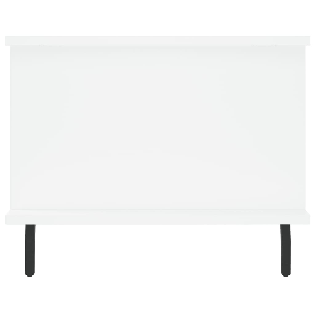Table basse blanc 90x50x40 cm bois d’ingénierie - Tables basses
