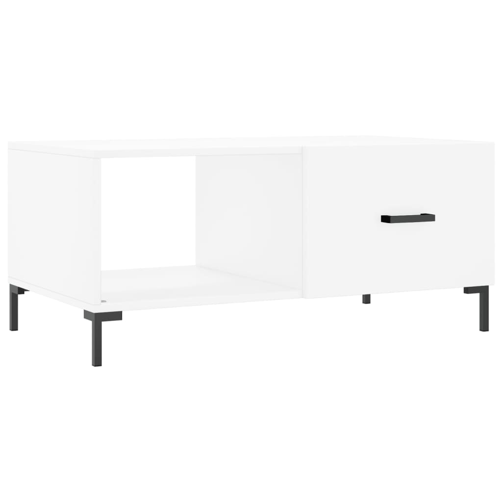 Table basse blanc 90x50x40 cm bois d’ingénierie - Tables basses