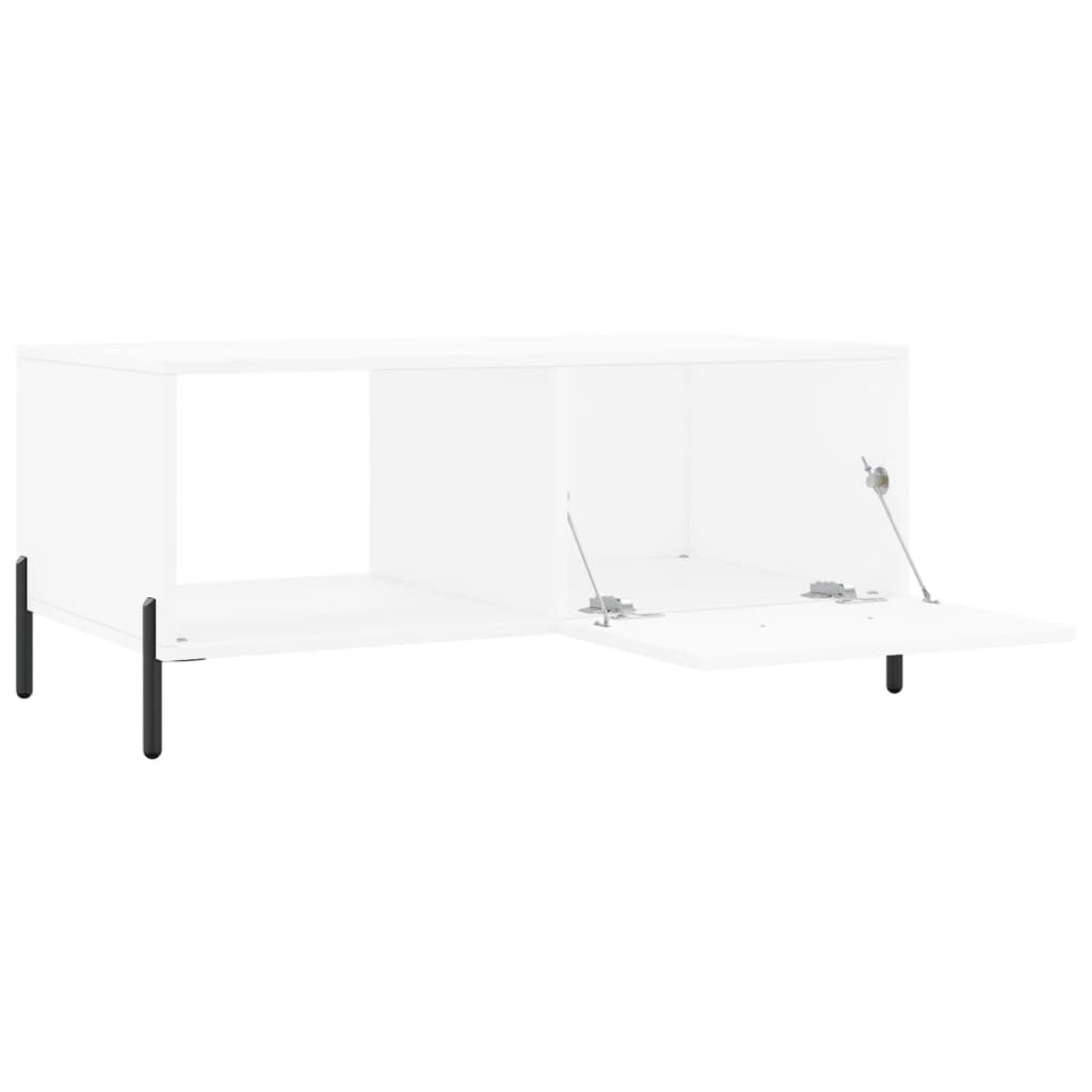 Table basse blanc 90x50x40 cm bois d’ingénierie - Tables basses