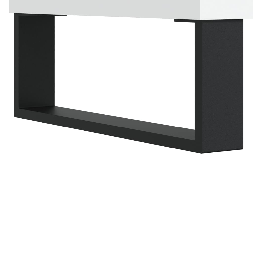 Table basse blanc 90x50x40 cm bois d’ingénierie - Tables basses