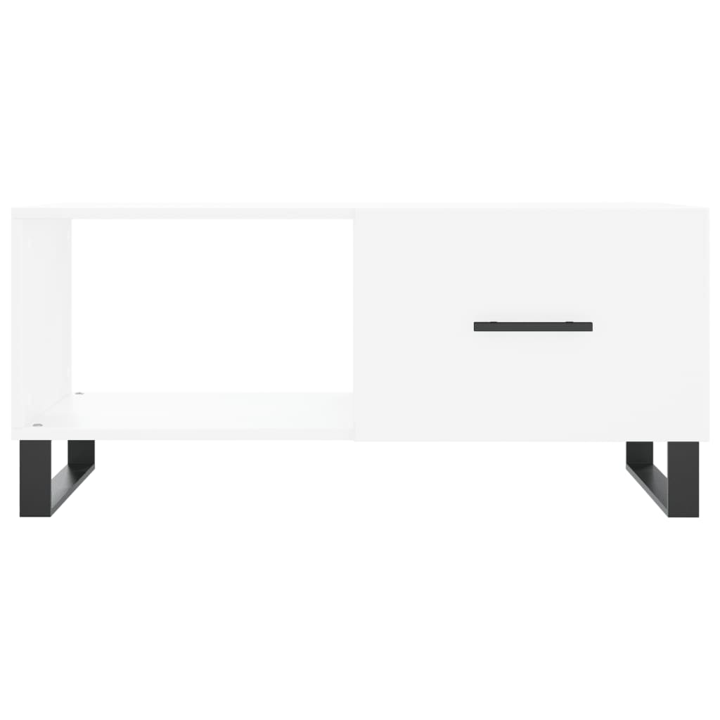 Table basse blanc 90x50x40 cm bois d’ingénierie - Tables basses
