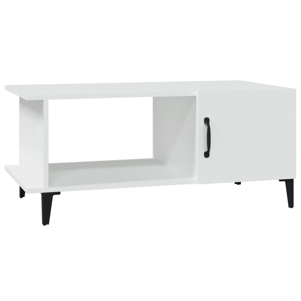 Table basse Blanc 90x50x40 cm Bois d’ingénierie - Tables basses