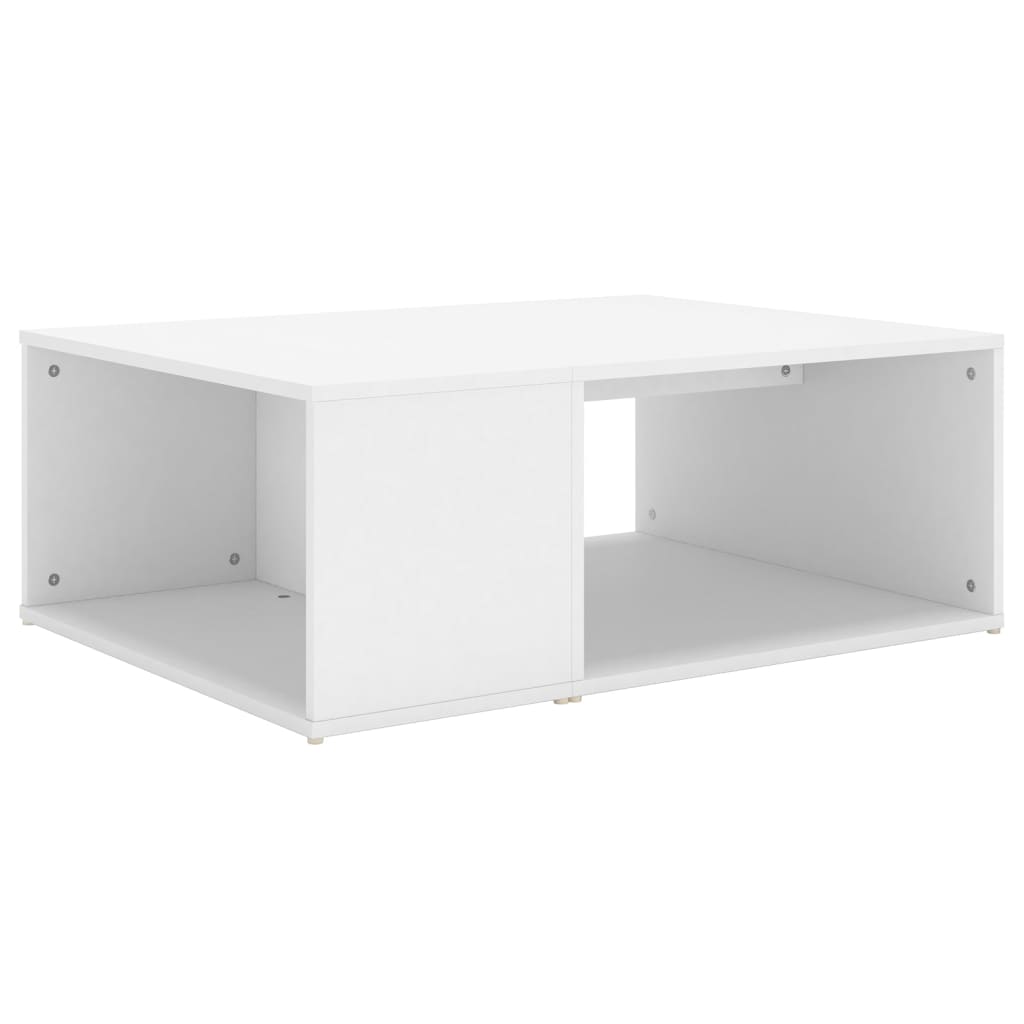 Table basse blanc 90x67x33 cm bois d’ingénierie - Tables basses