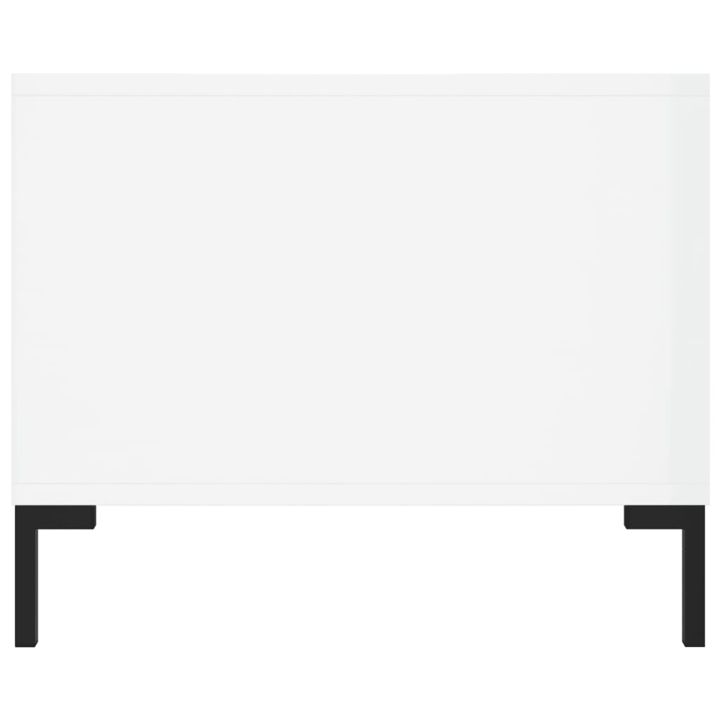 Table basse Blanc brillant 102x50x40 cm Bois d’ingénierie - Tables basses